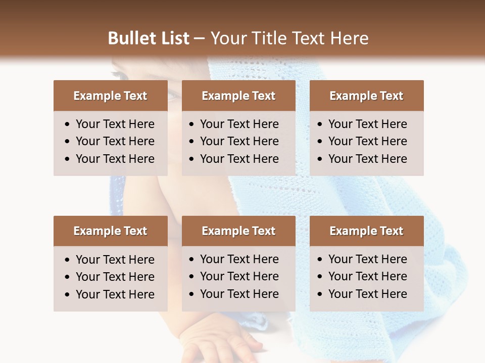 Sitting Child Girl PowerPoint Template