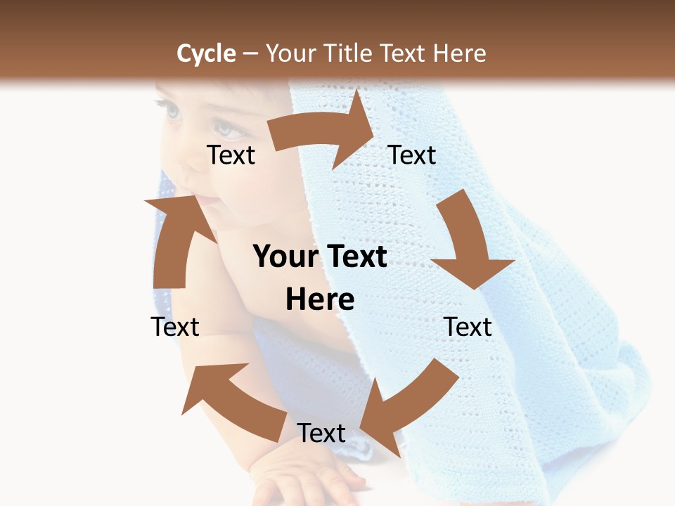 Sitting Child Girl PowerPoint Template