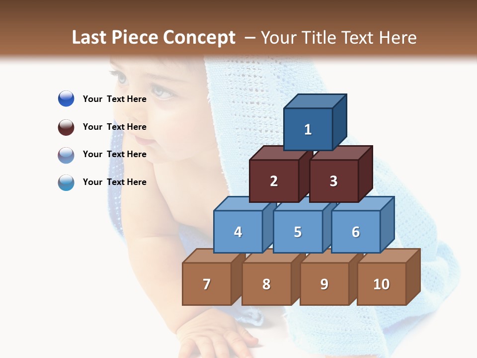 Sitting Child Girl PowerPoint Template