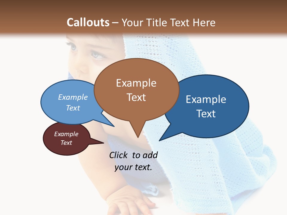 Sitting Child Girl PowerPoint Template