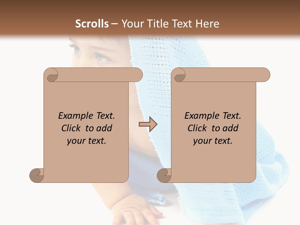 Sitting Child Girl PowerPoint Template