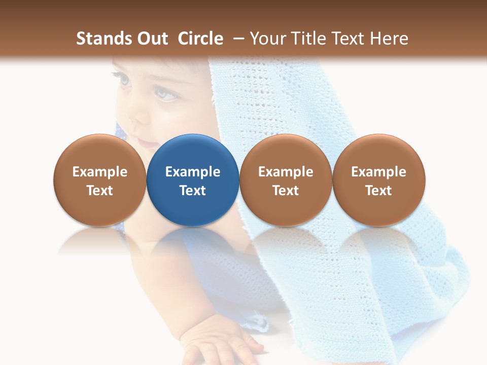 Sitting Child Girl PowerPoint Template