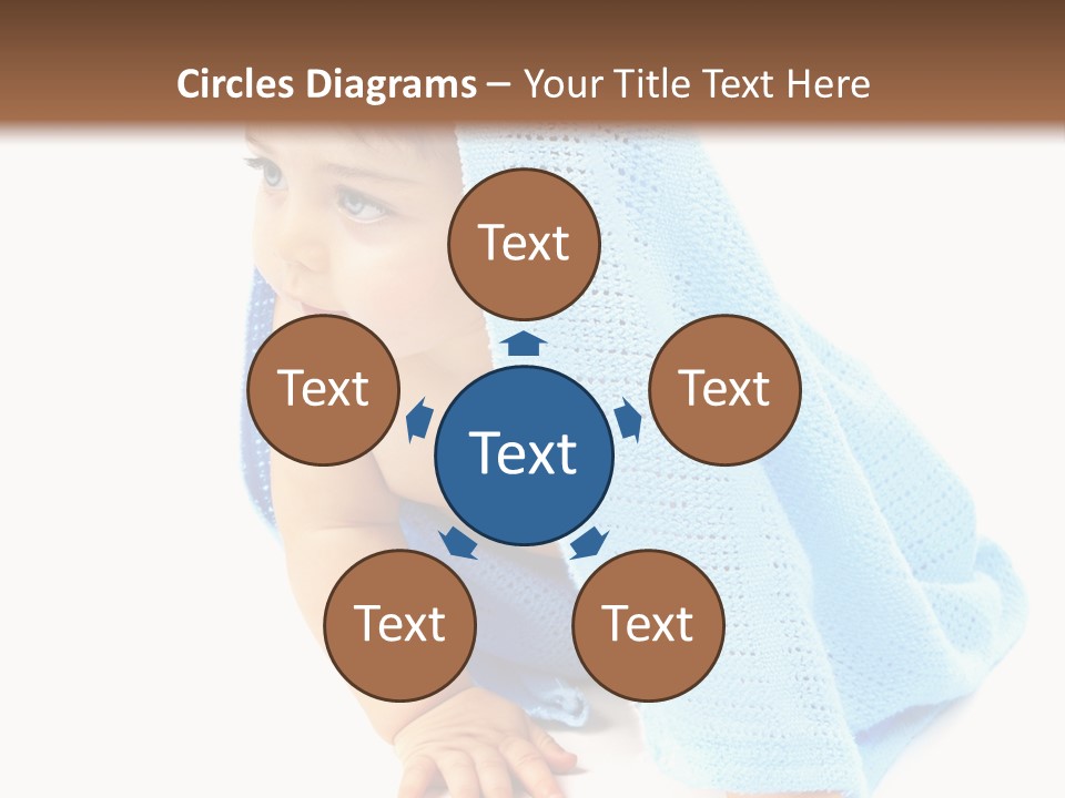 Sitting Child Girl PowerPoint Template