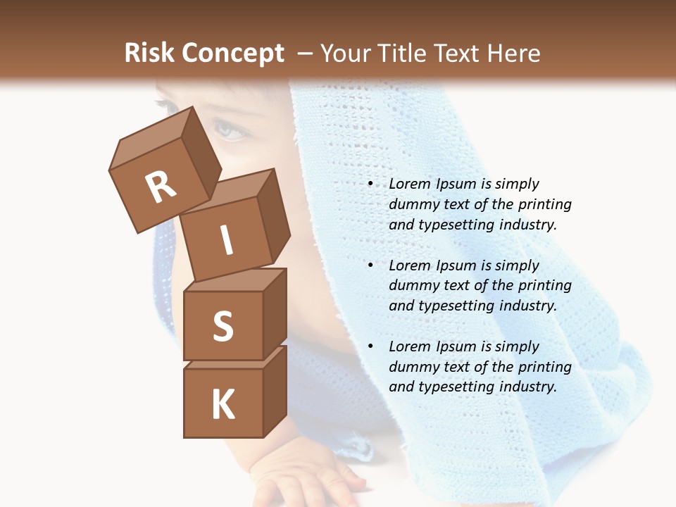 Sitting Child Girl PowerPoint Template