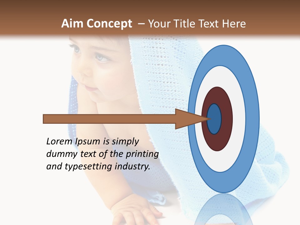 Sitting Child Girl PowerPoint Template