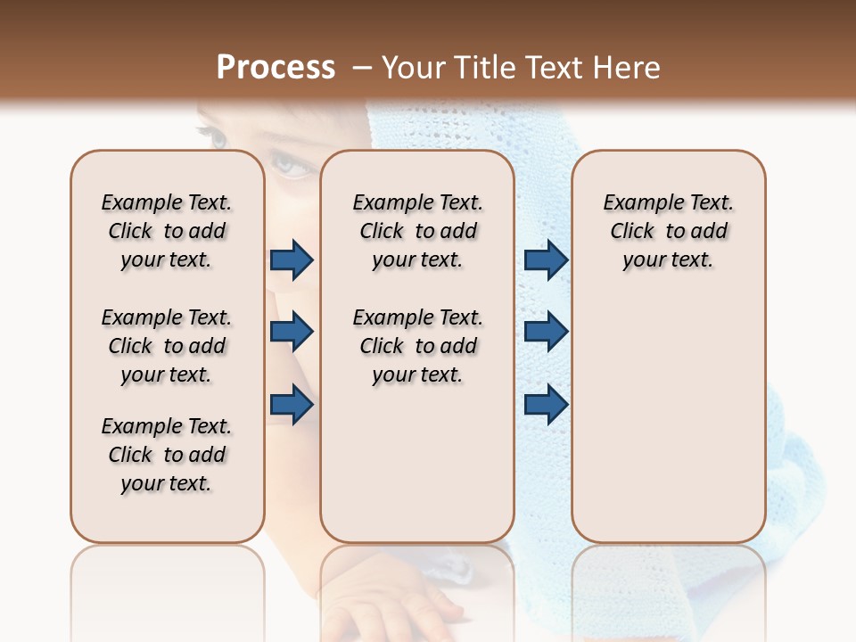 Sitting Child Girl PowerPoint Template
