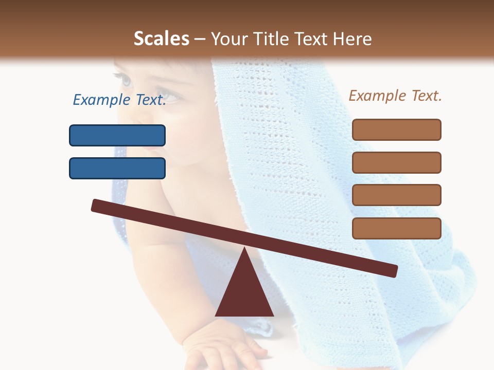 Sitting Child Girl PowerPoint Template