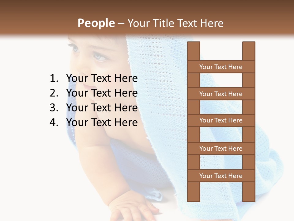 Sitting Child Girl PowerPoint Template