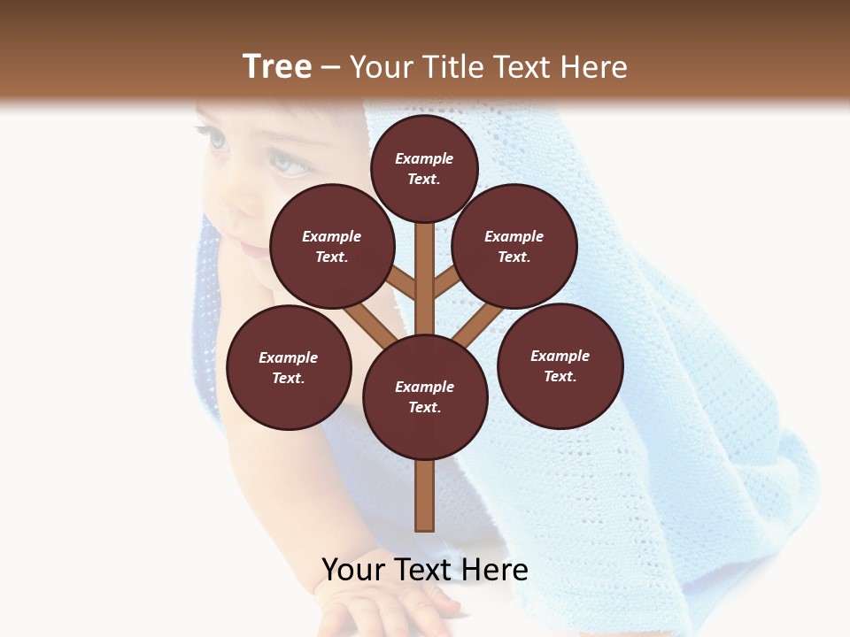 Sitting Child Girl PowerPoint Template