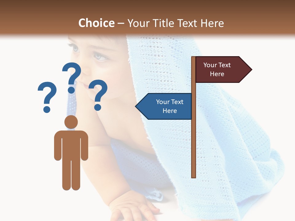 Sitting Child Girl PowerPoint Template