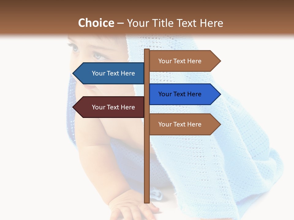 Sitting Child Girl PowerPoint Template