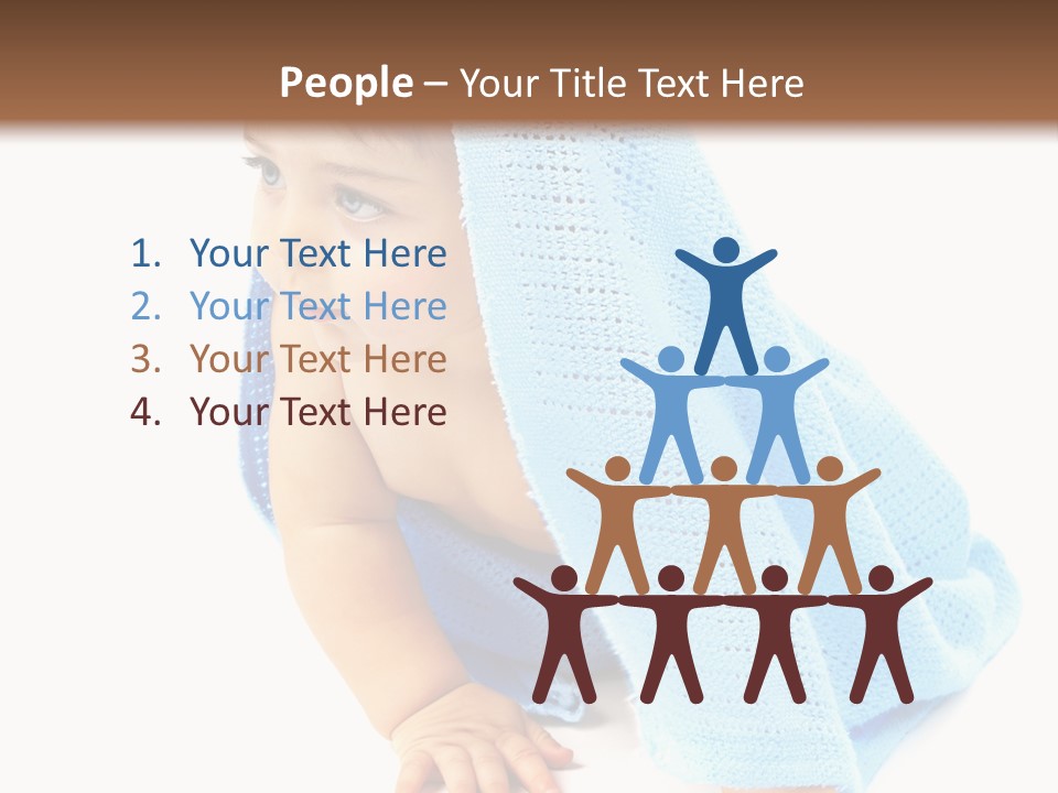 Sitting Child Girl PowerPoint Template