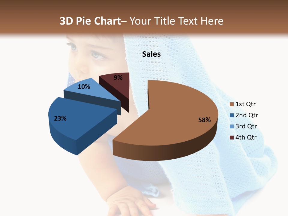 Sitting Child Girl PowerPoint Template