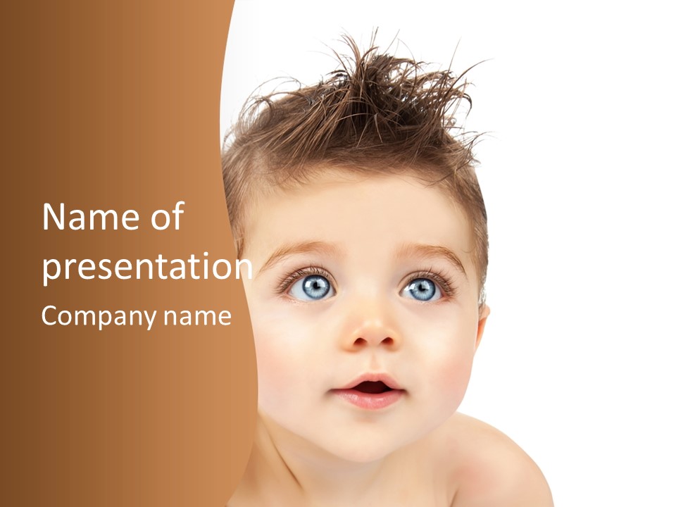 Expression Boy Beautiful PowerPoint Template