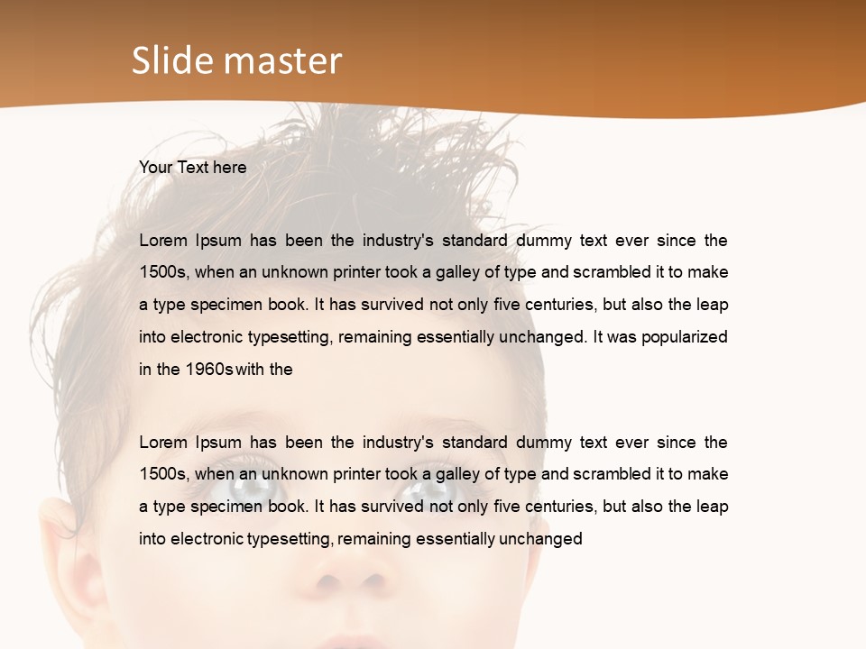 Expression Boy Beautiful PowerPoint Template