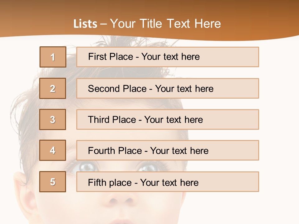 Expression Boy Beautiful PowerPoint Template
