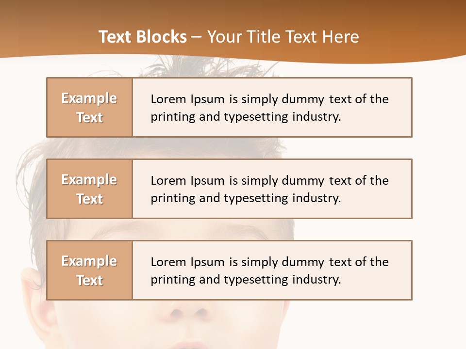 Expression Boy Beautiful PowerPoint Template