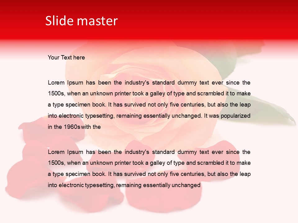 Beauty Red Object PowerPoint Template