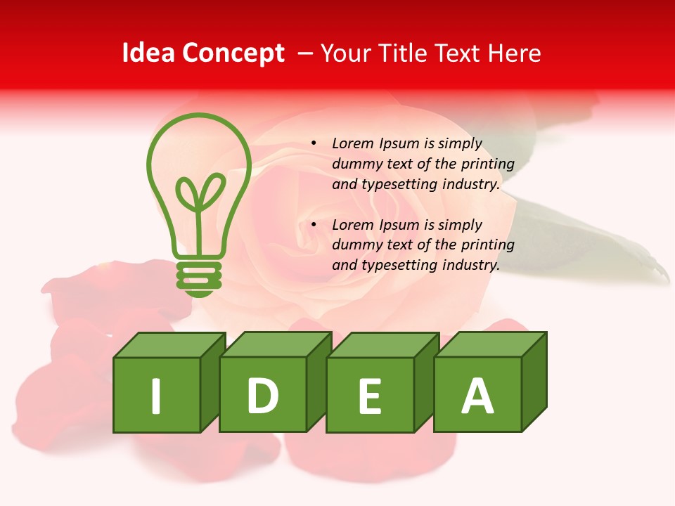 Beauty Red Object PowerPoint Template