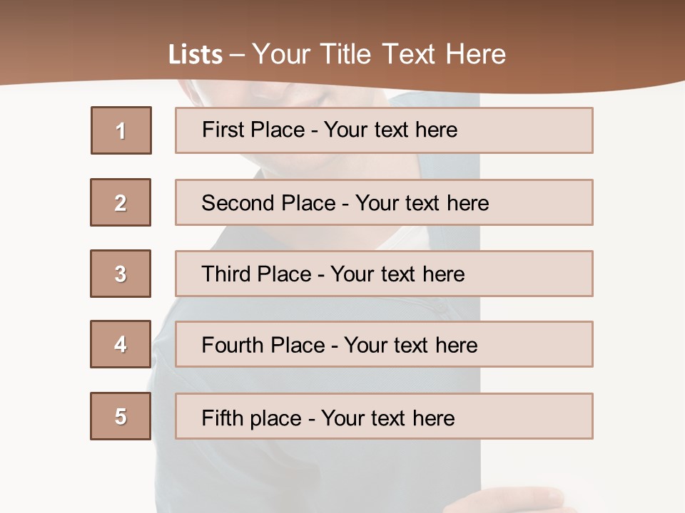 Hand Copy Space Tafel PowerPoint Template