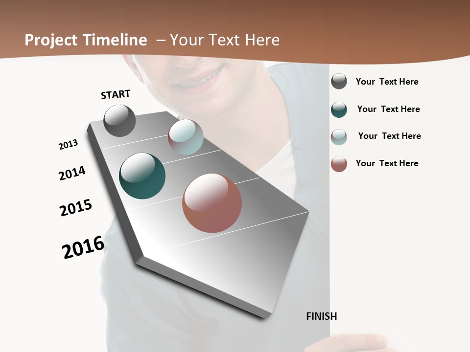 Hand Copy Space Tafel PowerPoint Template