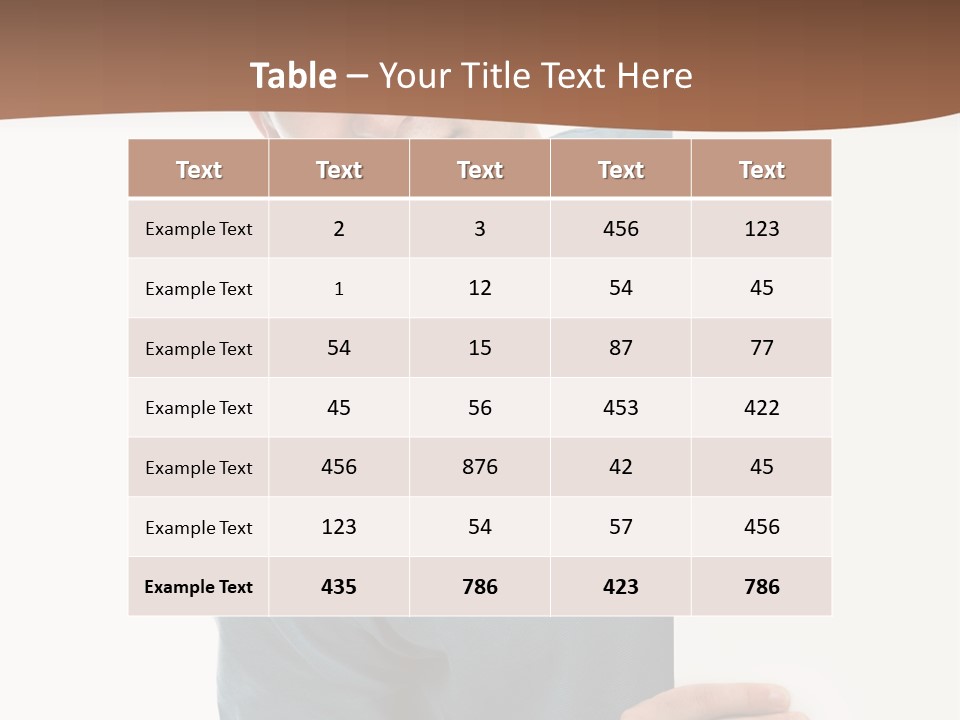 Hand Copy Space Tafel PowerPoint Template