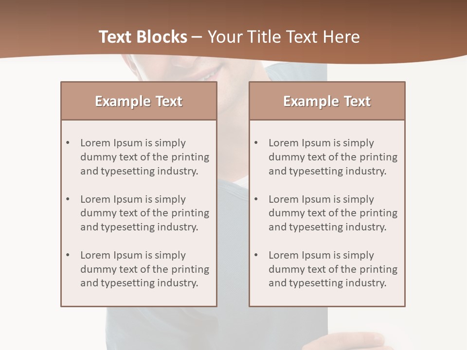 Hand Copy Space Tafel PowerPoint Template