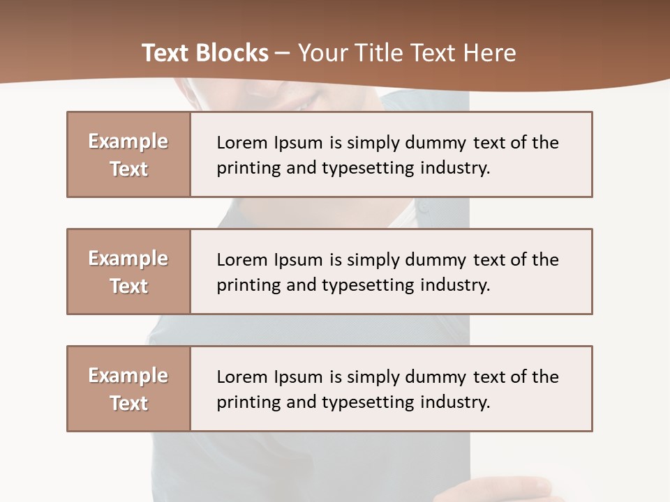 Hand Copy Space Tafel PowerPoint Template