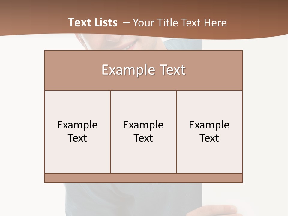 Hand Copy Space Tafel PowerPoint Template