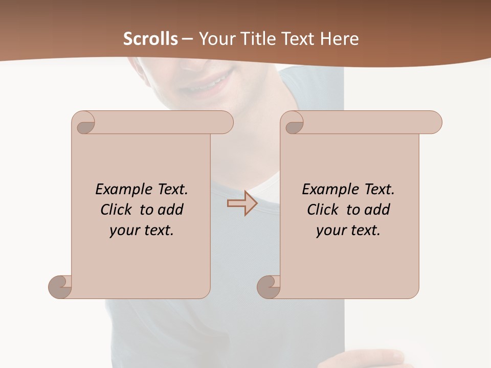 Hand Copy Space Tafel PowerPoint Template