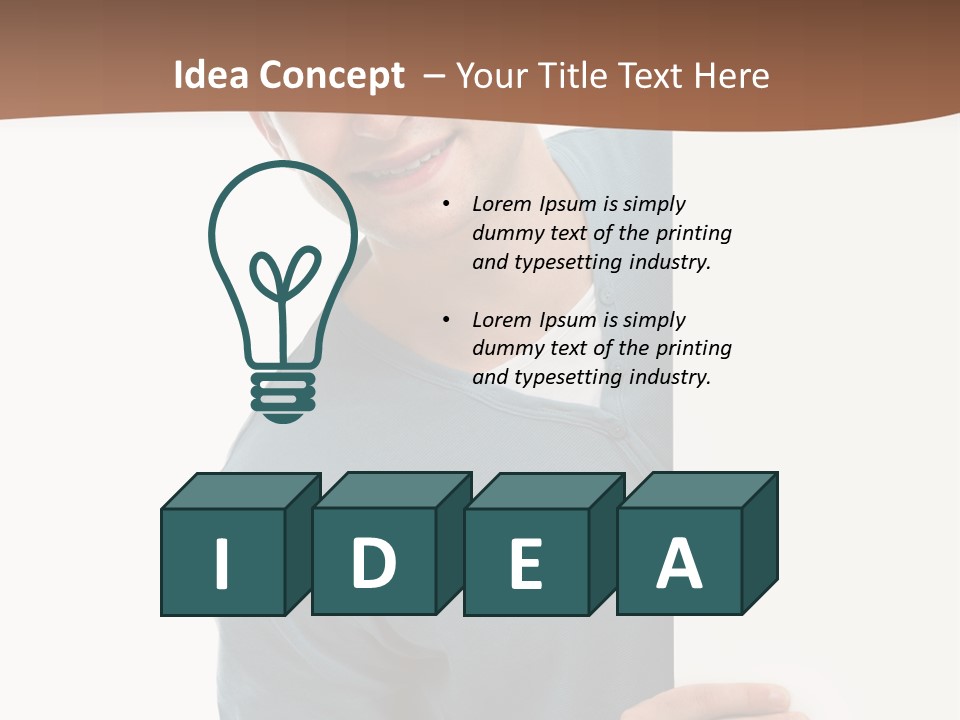 Hand Copy Space Tafel PowerPoint Template