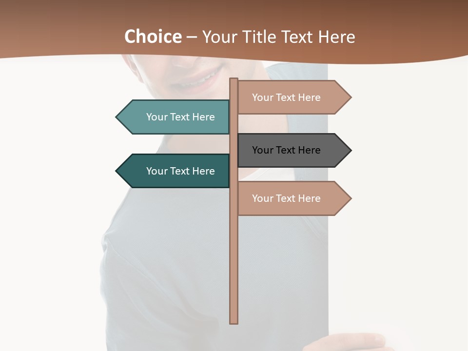 Hand Copy Space Tafel PowerPoint Template