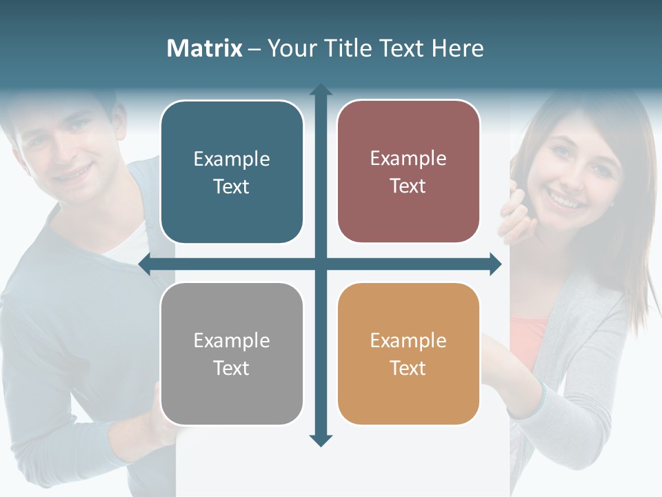 Begeisterung Paar Schild PowerPoint Template