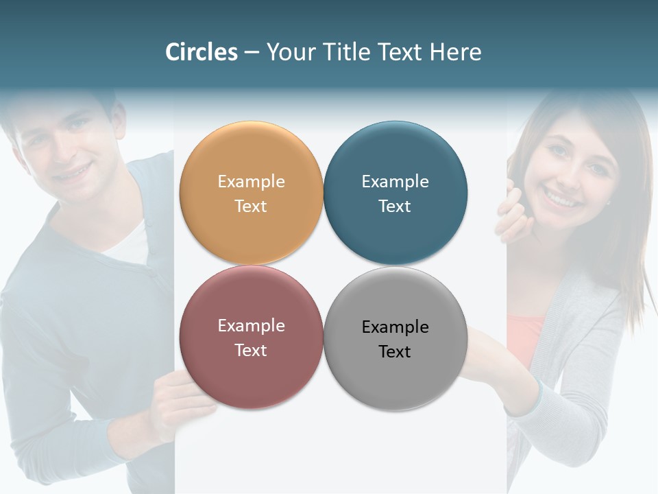 Begeisterung Paar Schild PowerPoint Template