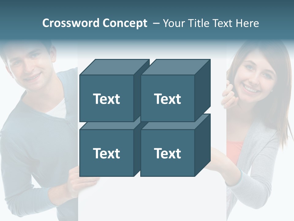 Begeisterung Paar Schild PowerPoint Template