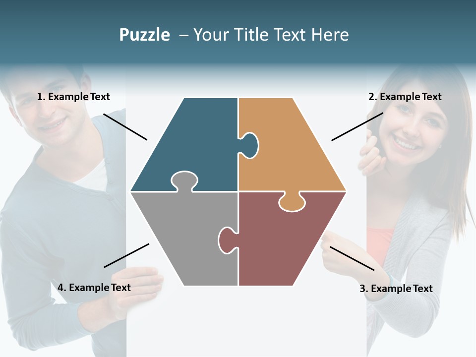 Begeisterung Paar Schild PowerPoint Template