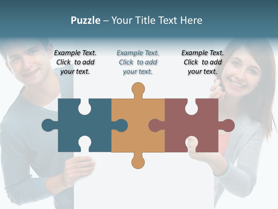 Begeisterung Paar Schild PowerPoint Template