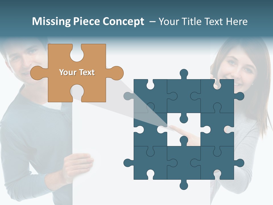 Begeisterung Paar Schild PowerPoint Template