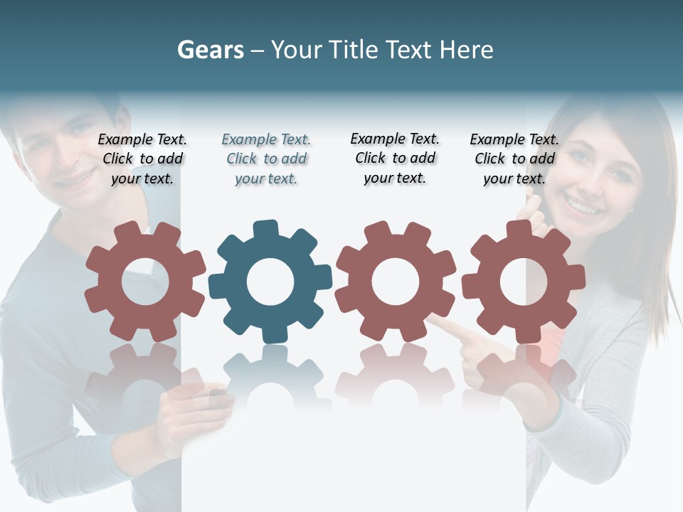 Begeisterung Paar Schild PowerPoint Template