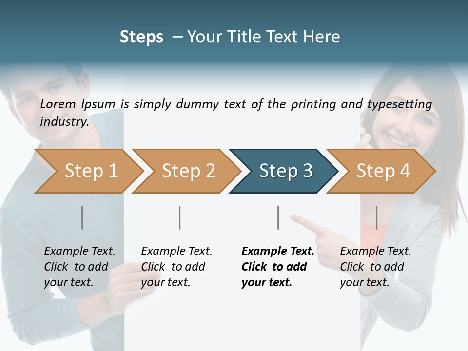 Begeisterung Paar Schild PowerPoint Template