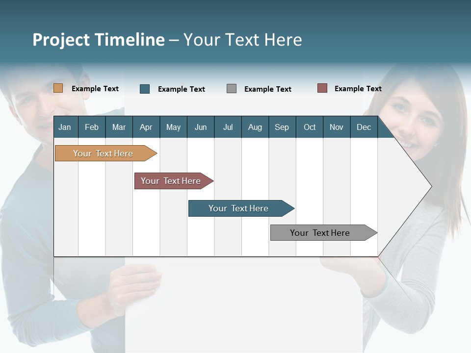 Begeisterung Paar Schild PowerPoint Template