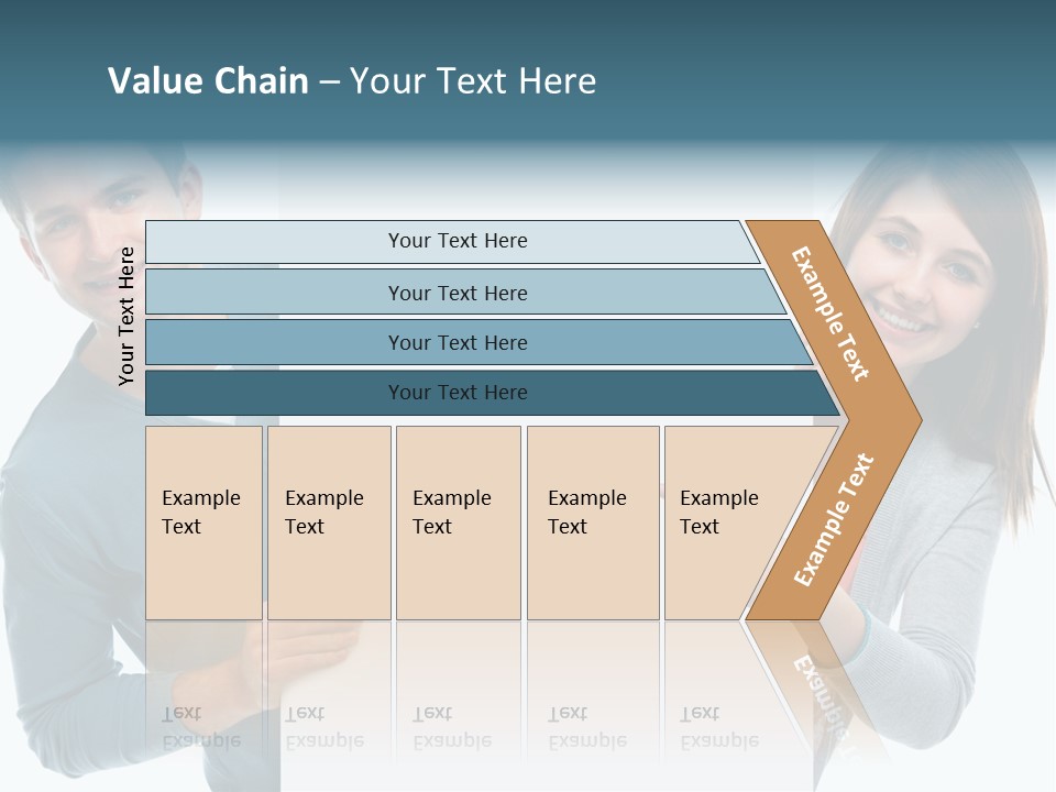 Begeisterung Paar Schild PowerPoint Template