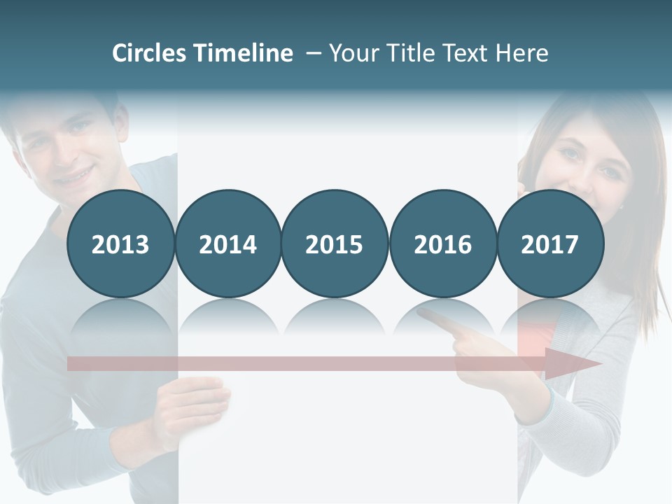 Begeisterung Paar Schild PowerPoint Template