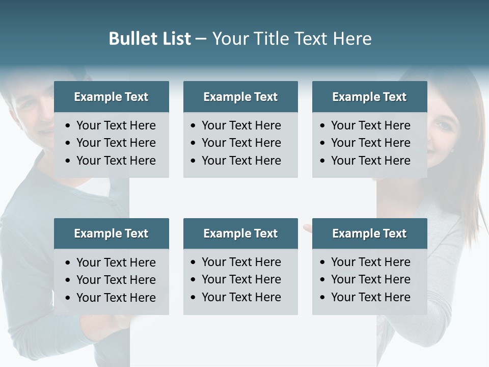 Begeisterung Paar Schild PowerPoint Template