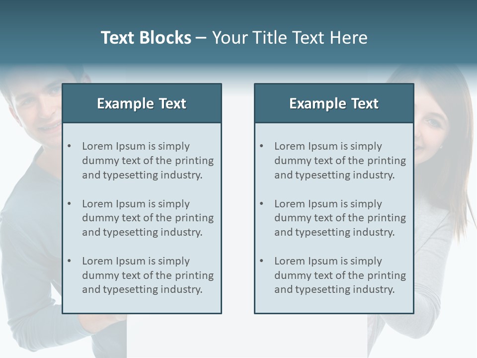 Begeisterung Paar Schild PowerPoint Template