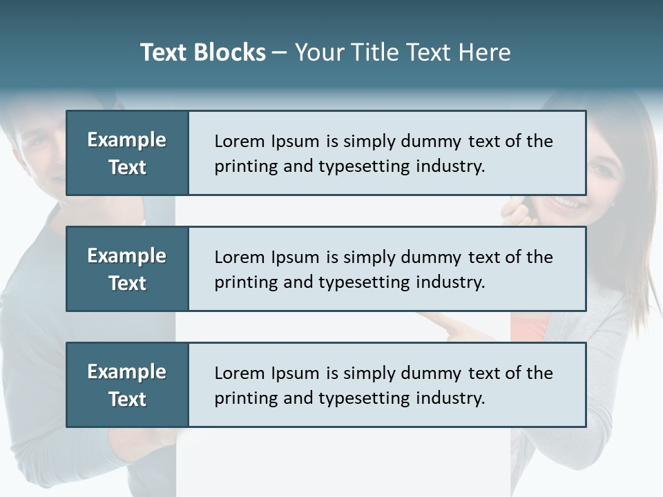 Begeisterung Paar Schild PowerPoint Template