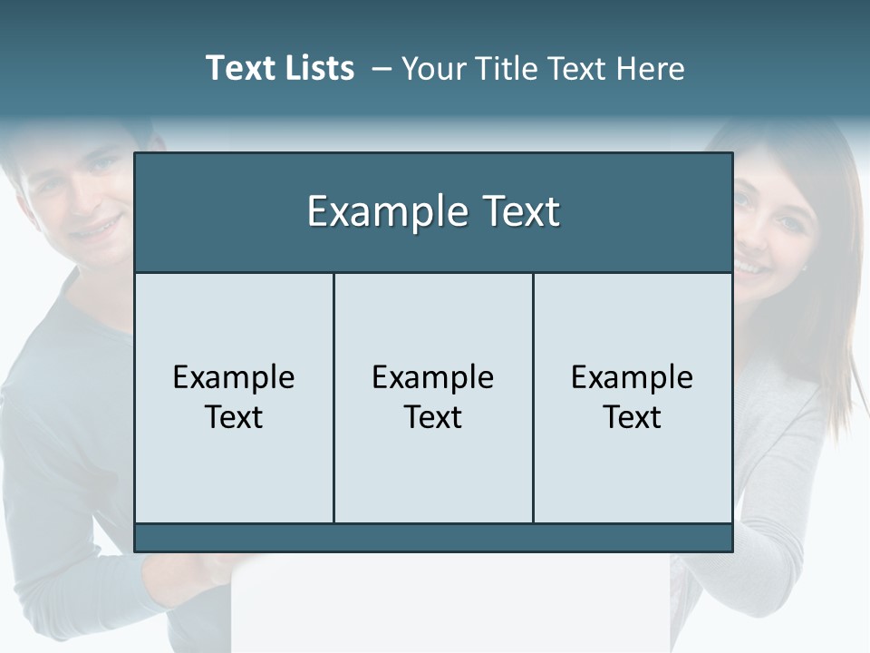 Begeisterung Paar Schild PowerPoint Template