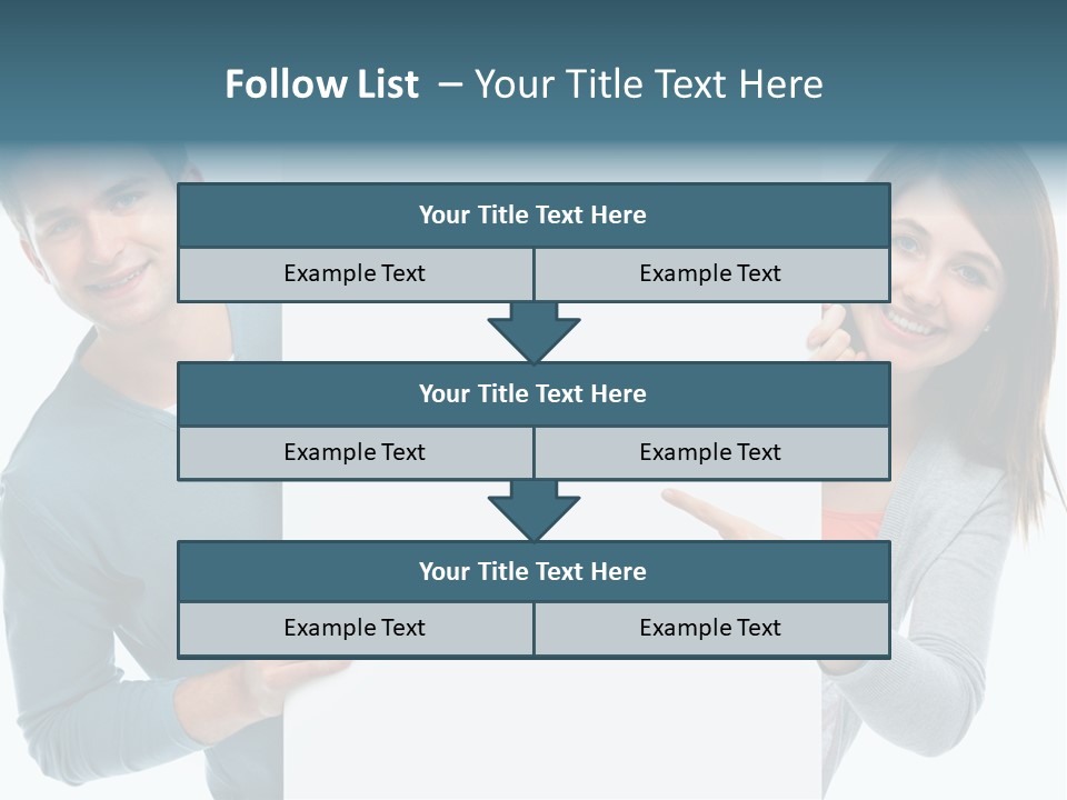Begeisterung Paar Schild PowerPoint Template