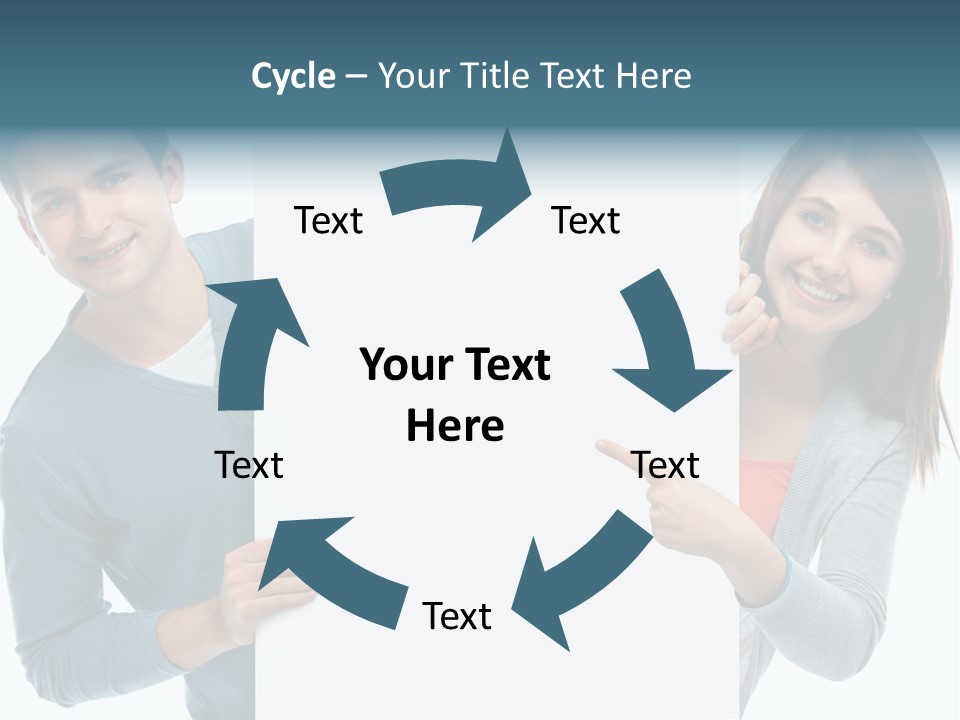 Begeisterung Paar Schild PowerPoint Template