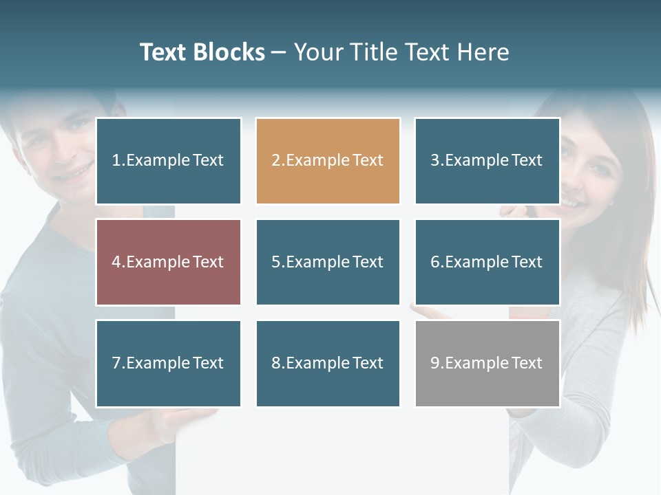 Begeisterung Paar Schild PowerPoint Template